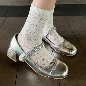 Kadın ayakkabısı Satılık 2023 Yeni Arkası Açık İskarpin Kadınlar Yüksek Topuklu Yaz Pompaları Toka Kayış Ayakkabı Kadın Platformu Topuk Zapatos Mujer