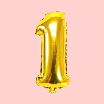 1 adet Altın Folyo Balonlar Numarası Haneli Hava Balonlar Doğum Günü Partisi Olay Malzemeleri Düğün Dekor Balon