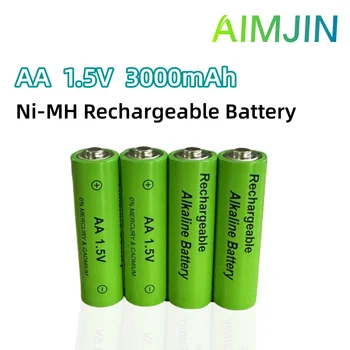 AA 1.5 V 3000mAh Ni-MH şarj edilebilir pil 2A Baterias kamera el feneri için Premium pil