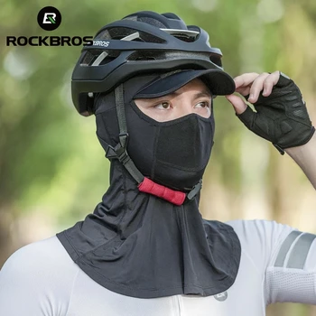 ROCKBROS Yaz Bisiklet Bisiklet Şapkalar Anti-ter Nefes Kap pedalsız bisiklet Buz Ipek Şapka Spor Yüz Maskesi Ekipmanları