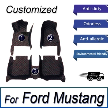 Araba paspaslar Ford Mustang 2011 2012 2013 2014 için Özel oto ayak Pedleri otomobil halı kapak