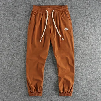 gevşek uydurma Harlan rahat pantolon erkek çabuk kuruyan dokuma, elastik, üç boyutlu kesim spor pantolon 416