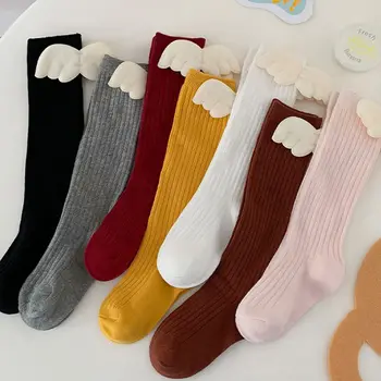 Çorap Anti-sivrisinek Pamuk Yüksek Kaliteli Melek Kanat Kore Tarzı Çorap Çorap Çocuk Kız Çorap diz üstü çorap