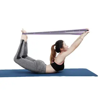 Yoga Çekme Kayışı Kemer Polyester Lateks Elastik Latin Dans Germe Bandı Döngü Yoga Pilates GYM Fitness Egzersiz Direnç Bantları