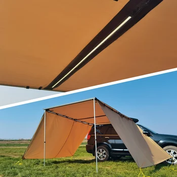 Açık gölgelik ile ışık araba yan çadır yan çadır araba güneşliği gölgelik SUV