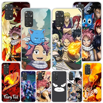 Peri Kuyruk Anime Telefon Kılıfı Xiaomi Redmi için Not 12 11S 11E 11 10S 10 Pro Artı 9 9S 11T 9T 8 8T 7 Küresel Benzersiz Kapak Coque
