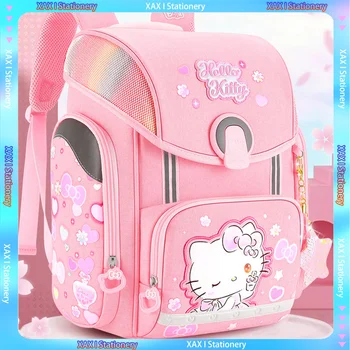2023 Yeni Sevimli Sanrio okul çantası Kızlar İçin 1-3 Sınıf Sırt Çantası İle Omurga Koruma Ve Yük Azaltma çocuk Açılış Hediye