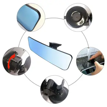 Araba dikiz aynası Parlama Önleyici Otomatik Geniş Açı Yüzey Vantuz Mavi Görüş Evrensel Dikiz Aynası Oto Aksesuarları İçin