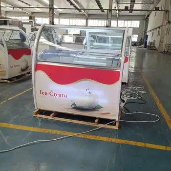 Gelato dondurma dondurucu ekran sert dondurma vitrin paslanmaz çelik kutu CFR deniz yoluyla