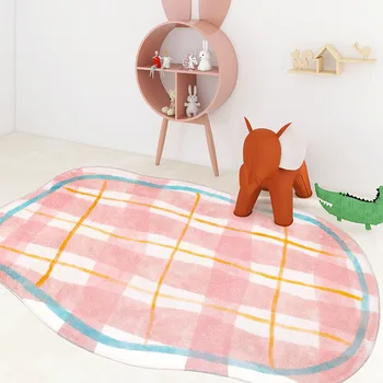 Sanatsal Renkli Halı Başucu kanepe yastığı Kız Yatak Odası Zemin Mat Yumuşak Kabarık halı Oturma Odası Çocuklar için Oyun Alanı Halı