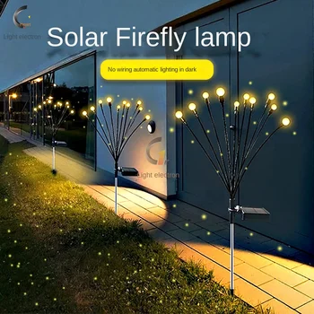LED rüzgar tahrikli güneş firefly ışıkları açık çim su geçirmez net kırmızı peyzaj ışıkları çevre koruma yeni enerji ışıkları