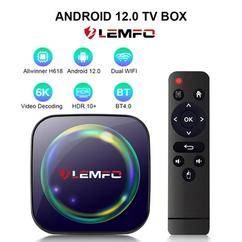LEMFO H8S akıllı TV kutusu Android 12 Allwinner H618 6K HDR10 Set Üstü Kutusu Android 12.0 TV Kutusu Çift WiFi Medya Oynatıcı 4GB 64GB
