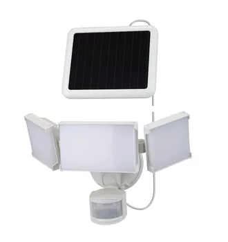 Hiper Sert Ayarlanabilir 3 Kafalı LED Güneş LED Dış Mekan 180 Derece Hareket Aktif projektör, 2000 Lümen