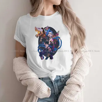 Arcane League Of Legends LOL Oyunu Polyester TShirt Kadınlar için Uğursuzluk Mizah Eğlence Tişörtü T Shirt Yenilik Yeni Tasarım