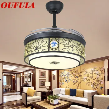 RONİN Modern tavan vantilatörü ışıkları lambaları Ventilatör uzaktan kumanda görünmez vantilatör pervanesi yemek odası yatak odası restoran için