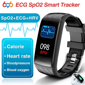 V3E EKG akıllı bilezik Spor Kalp Hızı Kan Basıncı SpO2 Monitör Akıllı Bant Spor Bileklik Su Geçirmez Erkekler Smartwatch Kadınlar