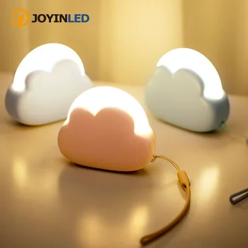 USB LED şarj edilebilir kısılabilir karikatür gece lambası sıcak ışık parlaklık ayarı yaratıcı yumurta kabuğu yatak odası ortam ışığı