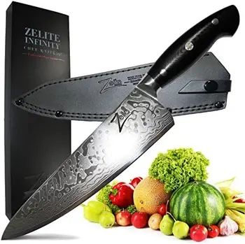 Bıçak Mutfak, 6 İnç şef bıçağı, Doğrama Bıçağı, Mutfak Maket Bıçağı-Japon AUS - 10 Süper Çelik 45 Katmanlı Şam Bıçak -