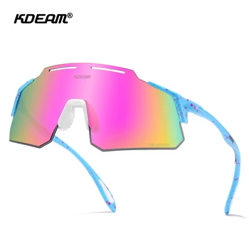 KDEAM Fotokromik spor gözlükler erkek ve kadın Polarize Bisiklet Gözlük TR90 Çerçeve MTB Bisiklet HD Güneş Gözlüğü Bisiklet Gözlük