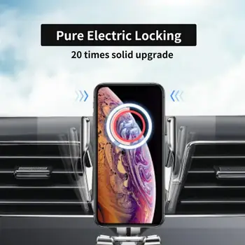 Araba telefon tutucu yuvası Kablosuz Şarj Otomatik Sıkma Araç telefon tutucu yuvası Akıllı Sensör GPS Hava Firar Dağı Cep Telefonu