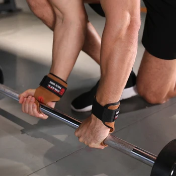 1 Çift Ağırlık Kaldırma Eğitim Spor Vücut Geliştirme Egzersiz Palm Koruyucu yatay çubuk Eldiven Spor Salonu için Spor