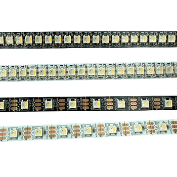 DC12V adreslenebilir SK6812-RGBW LED dijital esnek şerit ışık 60/144 LEDs / m P20 IP65 IP67 beyaz / siyah PCB 1 IC sürücü 1 Led