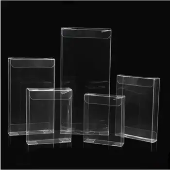 50 adet Evrensel PVC Şeffaf Kutu Plastik Hediye Takı Oyuncak Ambalaj Kutusu Şeffaf Ekran Paketi Malzemeleri