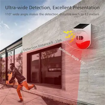 Güneş PIR Hareket Sensörü İnsan Açık Güneş Vücut Kızılötesi Alarm İndüksiyon Lamba Anti Hırsızlık Hayvan Sürücü Uyarı Cihazı