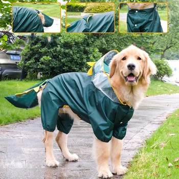Yağmurluk Nefes Komik Köpek Baskı Cosplay Orta Giysi yaz giysileri Yağmurluk Su Geçirmez Büyük Köpekler İçin Pet Bahar Giyim