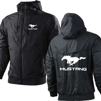 Erkek ceketler Mustang araba logosu Erkekler Bahar Sonbahar Kazak Rahat Moda Hoody fermuarlı ceket Erkek Üstleri Giyim Kazak