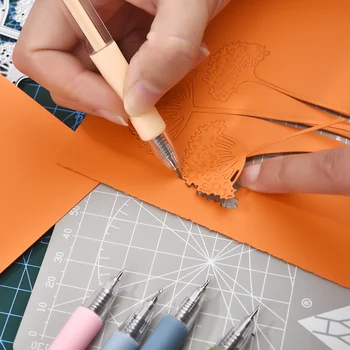 Emniyet Bıçağı Kalem kuşe kağıt Kesici Hassas İşlem Etiket Kazıma Kesme Aleti Taşınabilir Bıçak Oyma DIY Süreci Malzemeleri