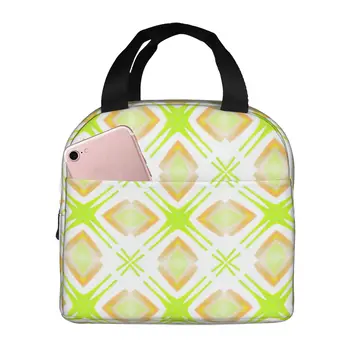 Çok renkli Dalgalı Çizgiler Öğle Yemeği Çantası Yalıtımlı Çok fonksiyonlu yemek taşıma çantası Çanta Kullanımlık Termal Soğutucu Çanta