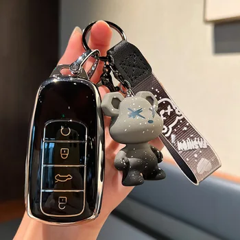 Chery Tiggo için 8 Pro TPU Anahtar Kutu Araba Anahtarı Kapağı Chery Tiggo İçin 7 Pro 8 artı Arrizo 5 4 Düğmeler Anahtarlık Anahtarlık