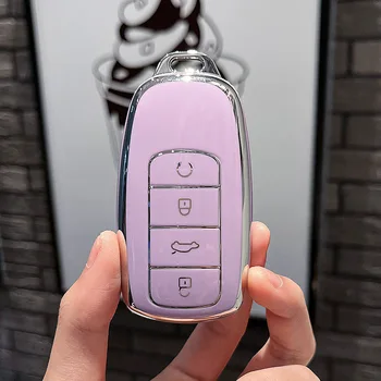 Chery Tiggo için 8 Pro TPU Anahtar Kutu Araba Anahtarı Kapağı Chery Tiggo İçin 7 Pro 8 artı Arrizo 5 4 Düğmeler Anahtarlık Anahtarlık