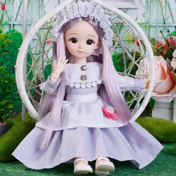 30cm 1/6 BJD Bebek ve Giysileri Prenses Bebek Çoklu Çıkarılabilir Eklemler 3D Gözler Anime Bebek Kız Giyinmek Doğum Günü Hediyeleri