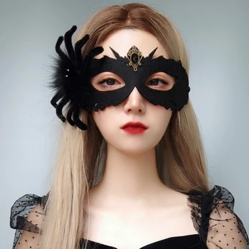 1 ADET Moda Masquerade Maskeleri Kadınlar Kızlar için Dantel Maskeleri Maskeleri Cadılar Bayramı Mardi Gras Parti Malzemeleri Yarım Yüz Göz Maskesi Dropship