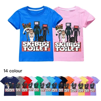 2023 Yeni Yaz Sıcak Oyun Skibidi Tuvalet Tshirt Çocuklar 3D baskılı tişört Erkekler için Speakerman Giysileri Genç Kızlar Casual Streetwear