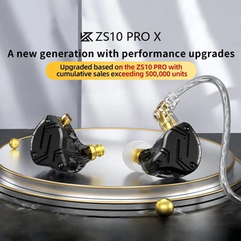 KZ ZS10 PRO X Kulak Spor Kablolu Kulaklıklar Dinamik Dengeli Armatür HıFı Kulaklık 3.5 mm Fiş Jack Eller Serbest Telefon için