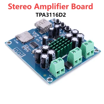 TPA3116D2 Mini güç amplifikatörü Modülü Desteği U Disk Bluetooth uyumlu Kablosuz güç amplifikatörü Kurulu 50W+50W DIY Hoparlör