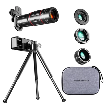 28X HD Cep Telefonu Kamera Lens Teleskop Zoom Makro Lens İphone Samsung Smartphone İçin balık Gözü Lente Para Celular