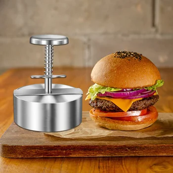 Ayarlanabilir Hamburger Patty Maker 115mm Paslanmaz Çelik burger presi Patty Yapma Kalıpları Köftesi Sığır Eti, Sebze, Et, BARBEKÜ