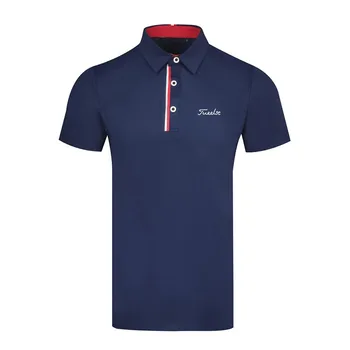 Golf Giyim Erkekler Spor Eğlence Golf Kıyafeti Açık Nefes Anti-boncuklanma Polyester Hızlı Kuru Kadın Kısa kollu Golf T-shirt