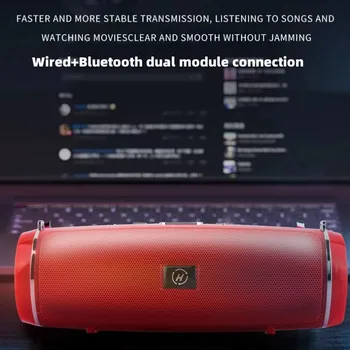 Caixa De Som Bluetooth 200W Yüksek Güç Taşınabilir Bas Açık Kablosuz Ses 3D Surround Bluetooth hoparlör TWS / FM / Ses Balo
