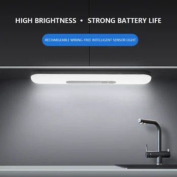 Hareket sensörü dolap lambası şarj edilebilir pil kumandalı ışıklar kısılabilir LED altında Kabine Aydınlatma mutfak dolap dolap