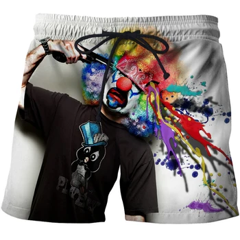 Sanat Graffiti 3d Baskı Yaz erkek Şort Hızlı Kuru yüzme şortu Büyük Boy Rahat plaj pantolonları Moda Streetwear Erkek Giyim
