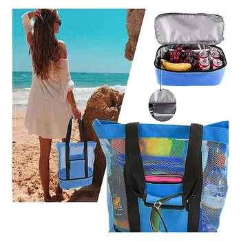 Plaj Oyuncak örgü Çanta Çocuklar Kabuk saklama çantası Taşınabilir Plaj Oyuncak Deniz Kabuğu Örgü Havuz Çantaları Kum Oyuncakları Yüzme Aksesuarları Erkek Kız