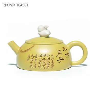 120 ml Çin Yixing Mor Kil Çaydanlıklar Küçük kapasiteli El yapımı demlik ham cevher güzellik su ısıtıcısı ünlü sanatçılar Zisha çay seti