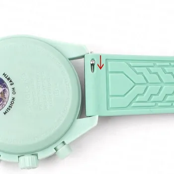 Silikon Spor Kayış Omega x Renk Örneği Speedmaster Moonwatch Hızlı Bırakma Erkekler Kadınlar Su Geçirmez Kauçuk saat kayışı 20mm 22mm