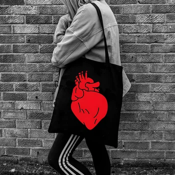 Griler Anatomi kanvas çanta kadın Çanta Alışveriş Yüksek kapasiteli Kanvas Alışveriş Çantaları Moda