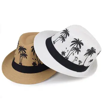 Şık Erkekler Yaz Şapka Yıkanabilir Erkekler plaj şapkası Kontrast Renk Güneşlik Baba Yaz Şapka Güneş Koruma